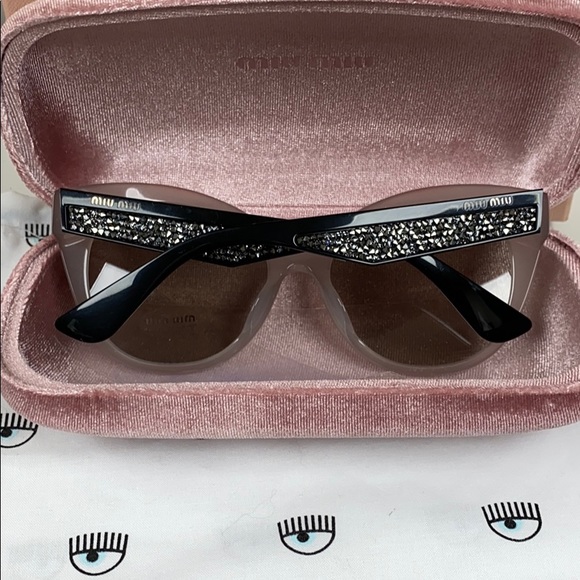 Miu Miu Gorgeous Crystal Sunglasses New - Picture 7 of 7